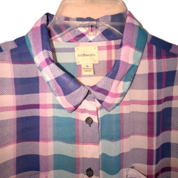 G.H. Bass & Co. Vintage Long Sleeves Blouse Top Size XL - Picture 4 of 5